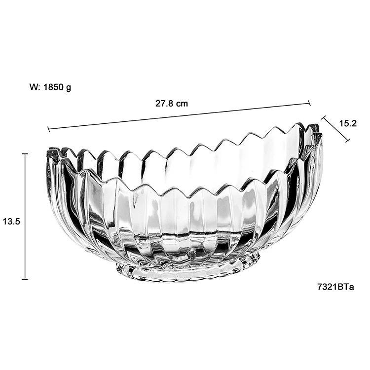 

King crystalJeneva Big Oval Bowl luxury jar Decorative Candy Bowl Candy Jar for Home