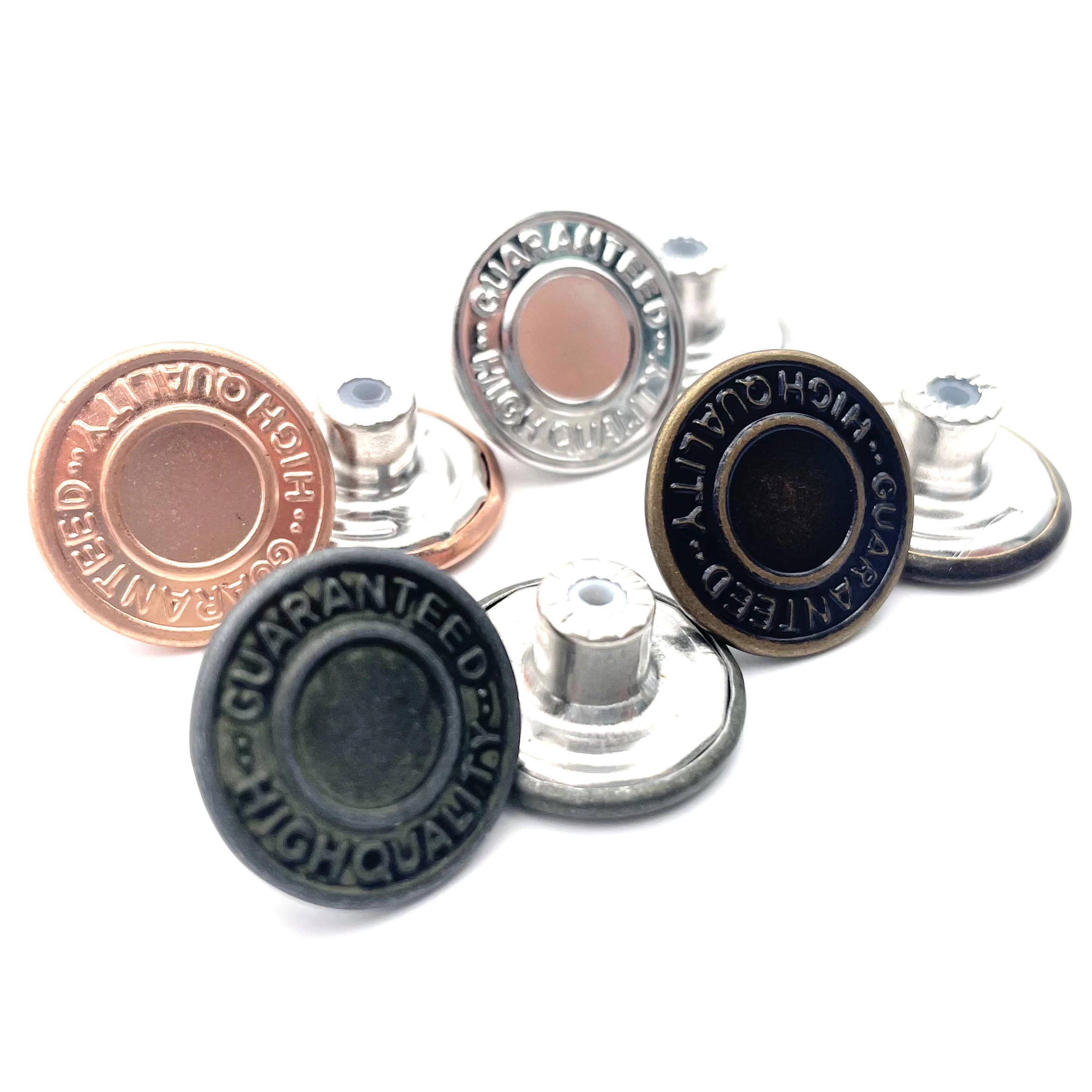 

Wholesale high quality custom metal jean shank button for clothing