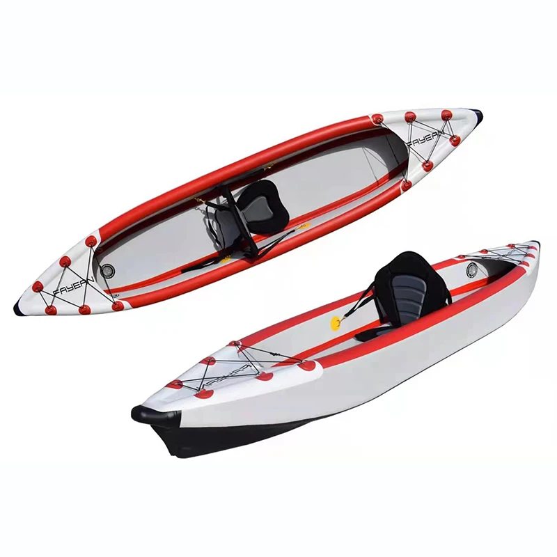 

2021 hot selling kayak inflatable Kayak/canoe one person single seat fishing kayak boat for water sports, Customized
