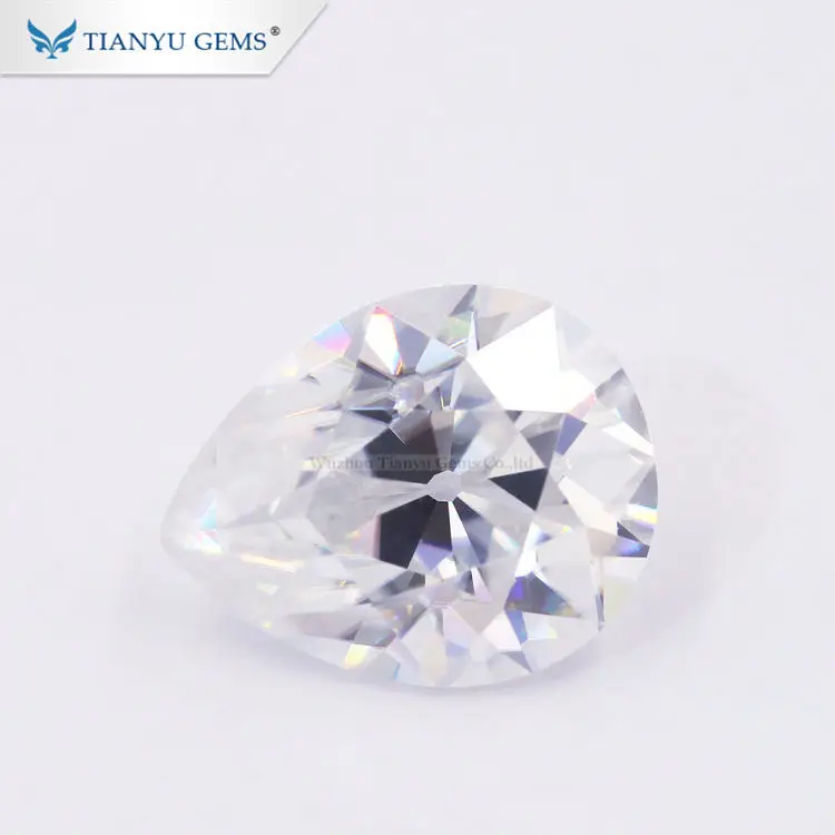 

Tianyu gems customized 2ct OEC CUT pear shape moissanite diamonds defvvs color