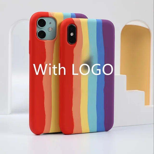 

Best selling new silicone rainbow phone case for iPhone 6 7 8 xs max 11 pro max 12 pro max, Colourful