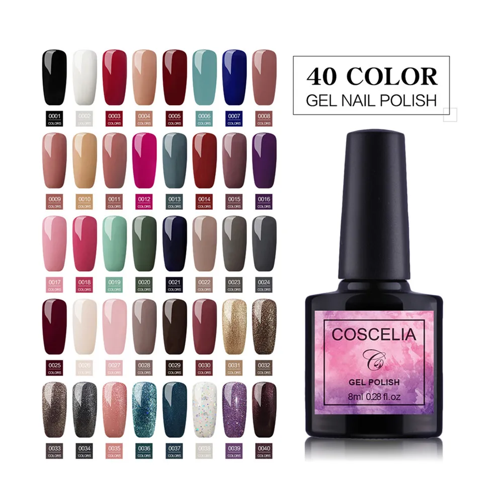 

COSCELIA semi permanent 8ml varnish nail 30 colors nail gel set