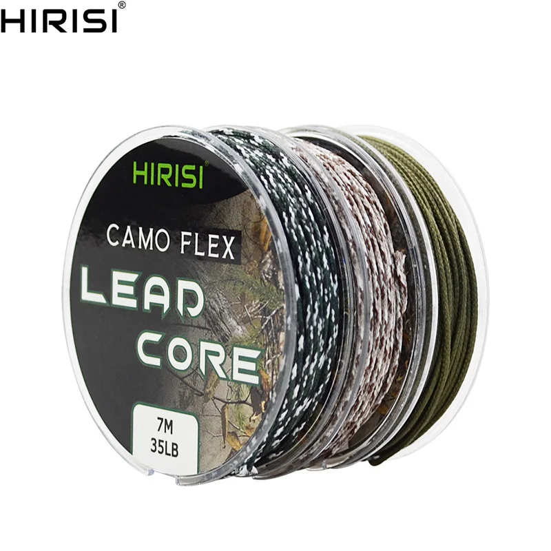 

35LB 7M Leadcore Carp Fishing Tackle Line Make Carp Hair Rigs 3 Color Braided Lead Line