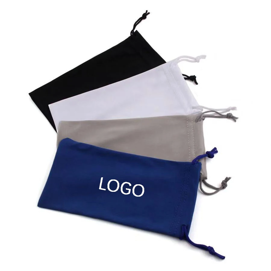 

customized logo print Soft microfiber glasses case sunglasses pouch bag