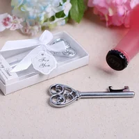 

Carving Shiny Silver Key Shaped Heart Wedding Gift Anodizing Bottle Opener