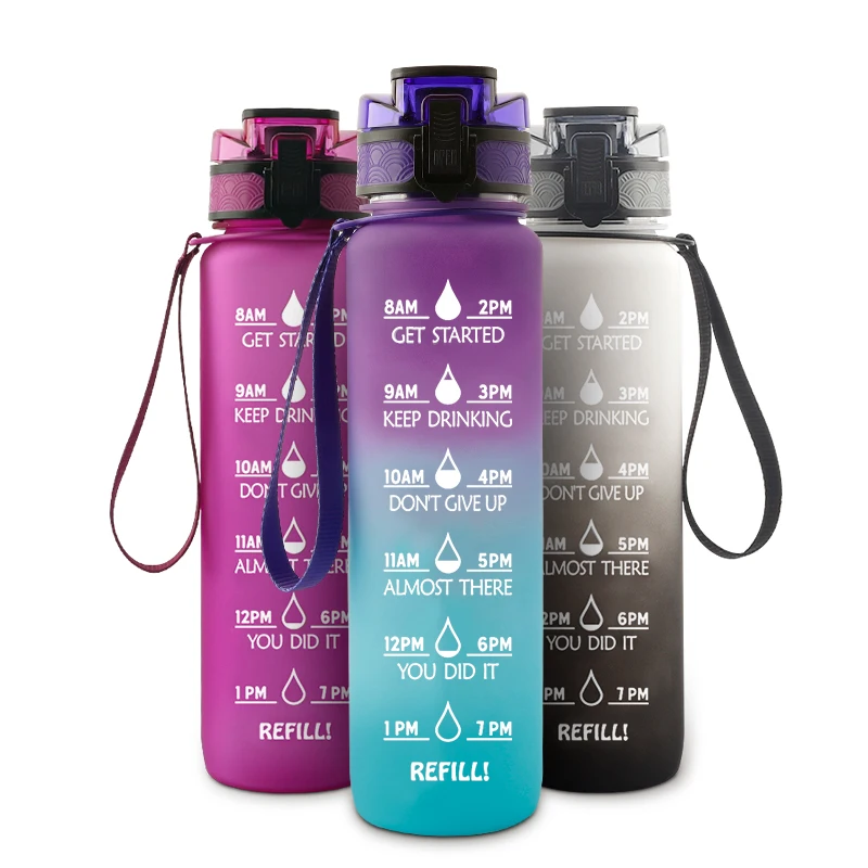 

1000ml BPA Free Tritan Water Bottle Kids school Sports Water Bottle children 1liter Reusable Plastic Bottle, Bule/black/red