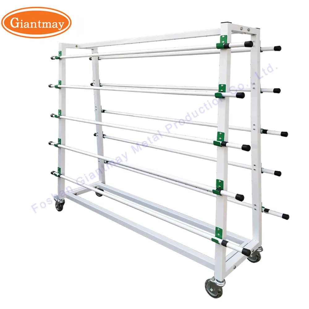 Silk Roll Display Rack Double Sides Fabric Roll Rack Textile Roll Display Rack Hanging Cloth ...