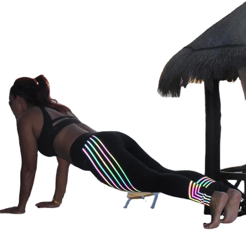 

2021 New stretch yoga quick-dry leggings laser print athleisure tights Leggings for High V Waisted Nude Feel with, Customized colors