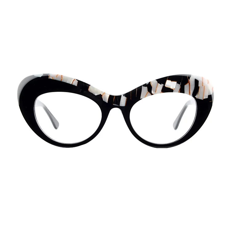

European style luxury brand acetate cat eye glasses frame design spectacles frame for women