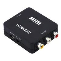 

RCA to HDMI, 1080P Mini RCA Composite CVBS AV to HDMI Video Audio Converter Adapter Supporting PAL/NTSC with USB Charge Cable