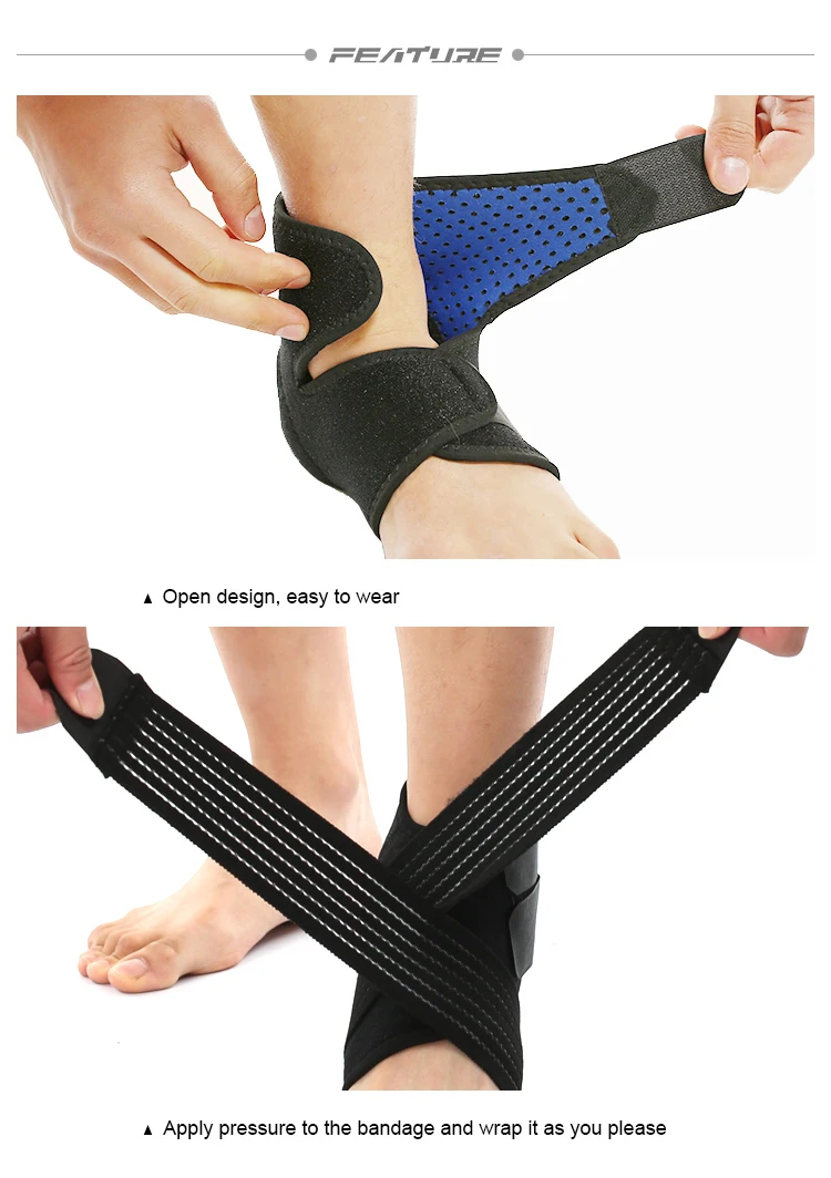 Aolikes Adjustable Neoprene Waterproof Ankle Support Ankle Brace Belt ...
