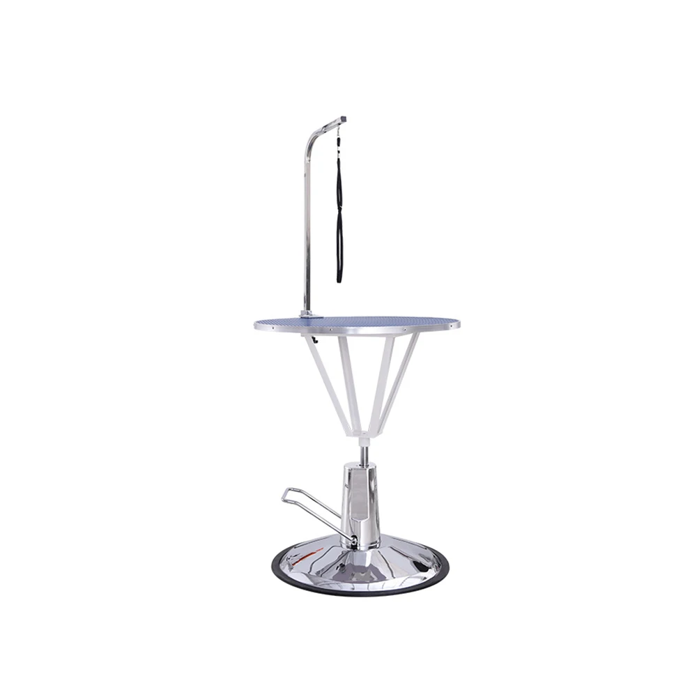 

Cheap price non-slip rubber round surface pet grooming dog table