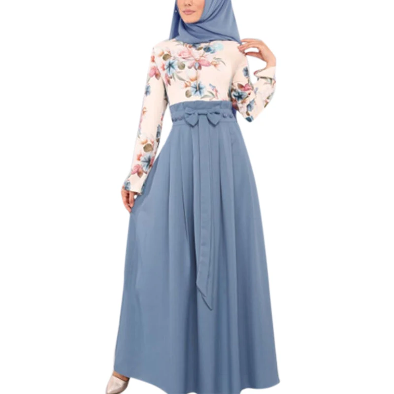 

ramadan eid abaya turkey arabic hijab muslim long dress dubai caftan morocco kaftan elbise vestidos robe musulmane longue dress, Picture shows