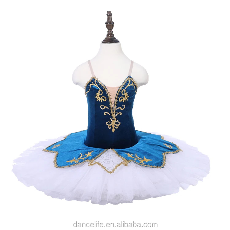 

CP077 New Design Superior Velvet Performance Wear Women Stage Dance Wear Adult Ballet Tutu blue performance wear