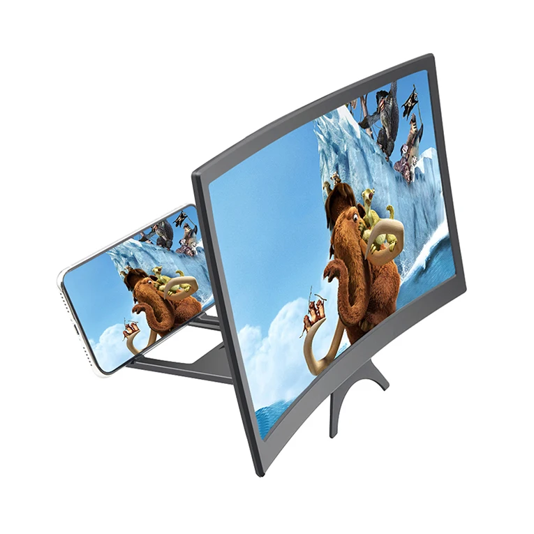 
New products 12 inch 3d curved enlarged smartphone screen amplifier 2x movies TV mobile phone screen amplifier 
