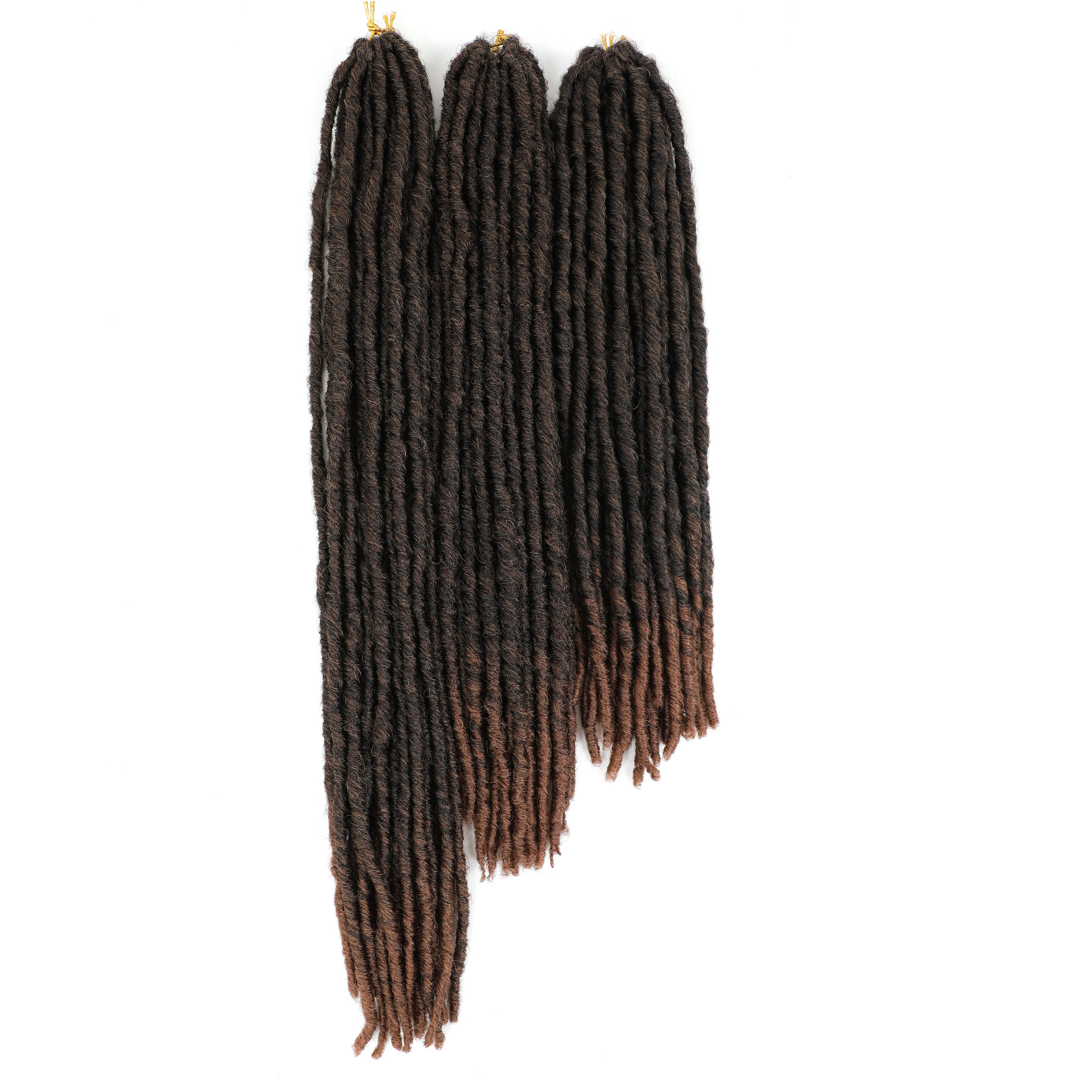 

X-TRESS Cheap Afo Dreadlocks Synthetic Hair Straight Faux Locs Braids Ombre Brown Synthetic Braiding Hair Crochet Braiding Hair, Dyed