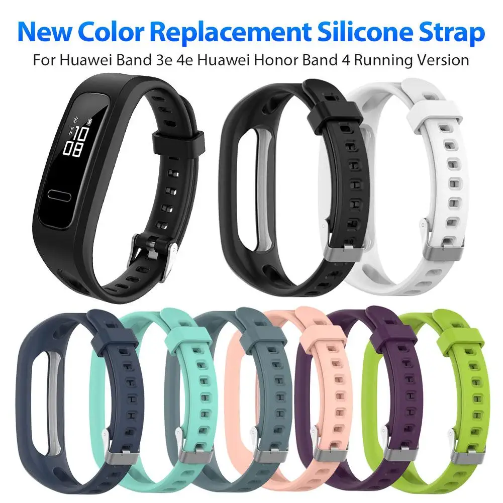 

Watch Band Wrist Strap Watchband TPU Adjustable Bracelet Sports Replacement for Huawei Band 3E/ Honor Band 4 Running Version