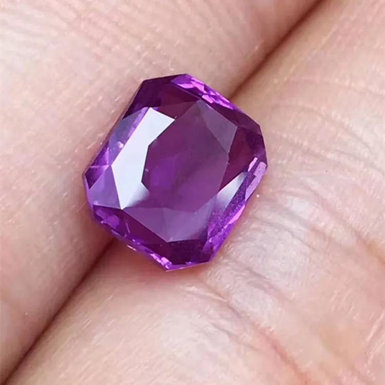 

wholesale Sri Lanka precious purple loose gemstone for wedding jewelry making 3.05ct natural unheated sapphire