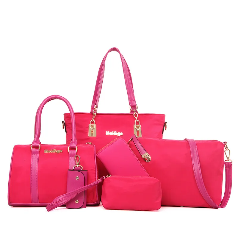 

wholesale cheap vegan 6 pcs handbag set wallets lady handbag luxury designer bags