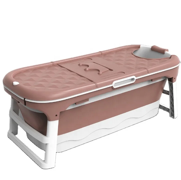 

Freestanding 145CM Folding Bathtub Bucket Barrel Portable Plastic Adult Foldable Bath Tub Bathtub