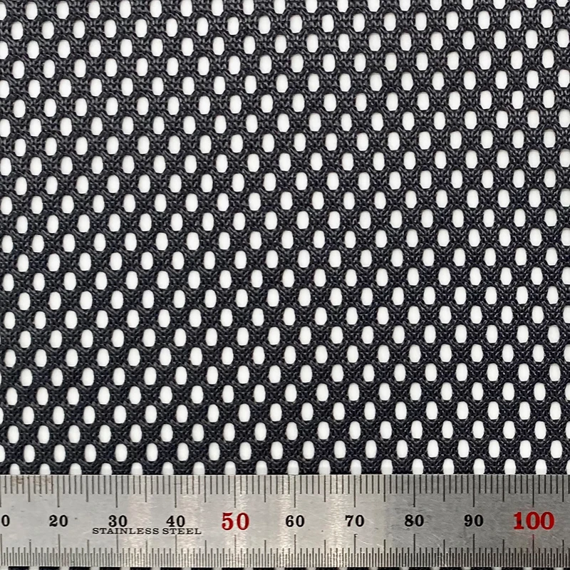 
heavy duty strong net fabric 100% polyester mesh fabric for chair upholstery bag hat car manufacturer 