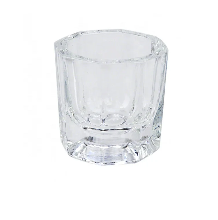 

Nail Crystal Dappen Dish Manicures Glass Cup Nail Acrylic liquid cup with lid For Nail Art Manicure Salon Tools, Clear