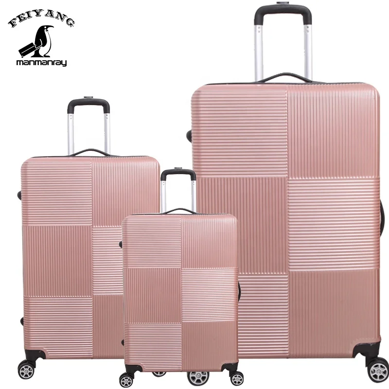 

4 wheel spinner luggage abs 3 pcs luggage sets trolly suitcase