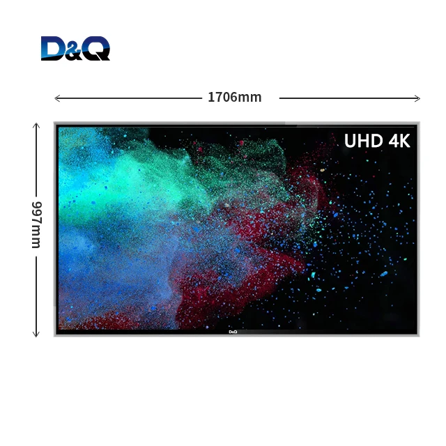 

D&Q TV-75 inch LED televisor PAL Receiving System (3840*2160 )Resolution 4K TV