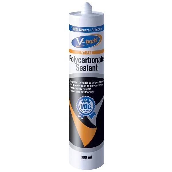 VT-214 Polycarbonate Sealant 100% Neutral Silicone Anti-Scratch No Discoloration