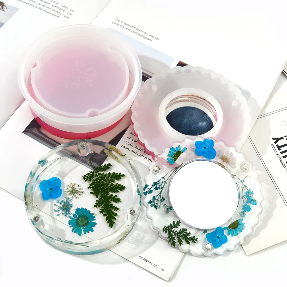 

TC188 Resin Molds Kit DIY Crystal Eyelash Stroage Box Shiny Tray Silicone Mould For Jewelry Crafts Making