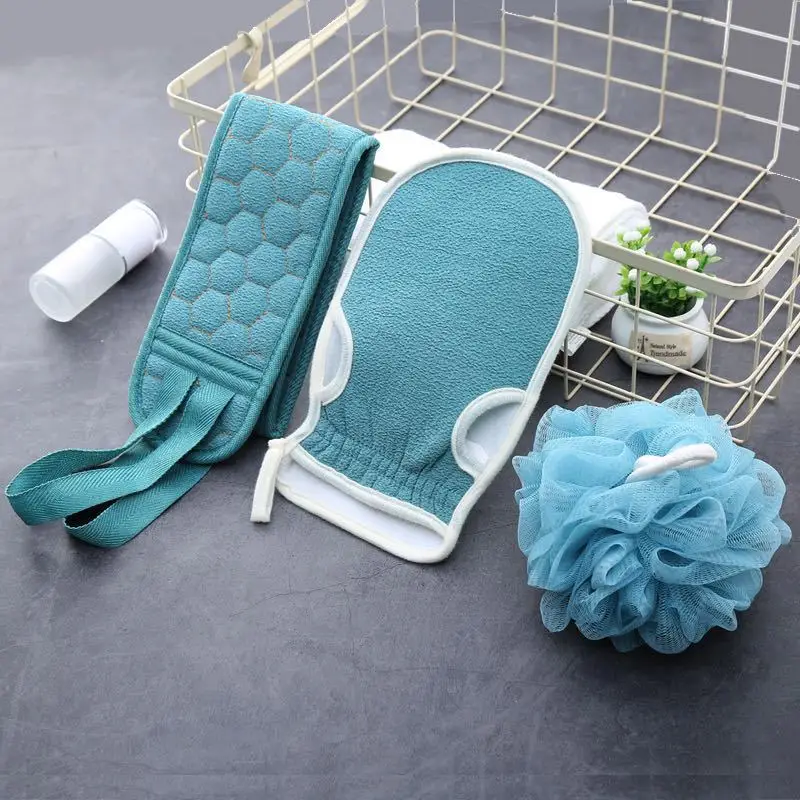 

New Arrival Mesh Bath Shower Sponge Set Bath Sponge Loofah Body Back Cleaner Scrubber, Pink,blue,yellow,brown,grey