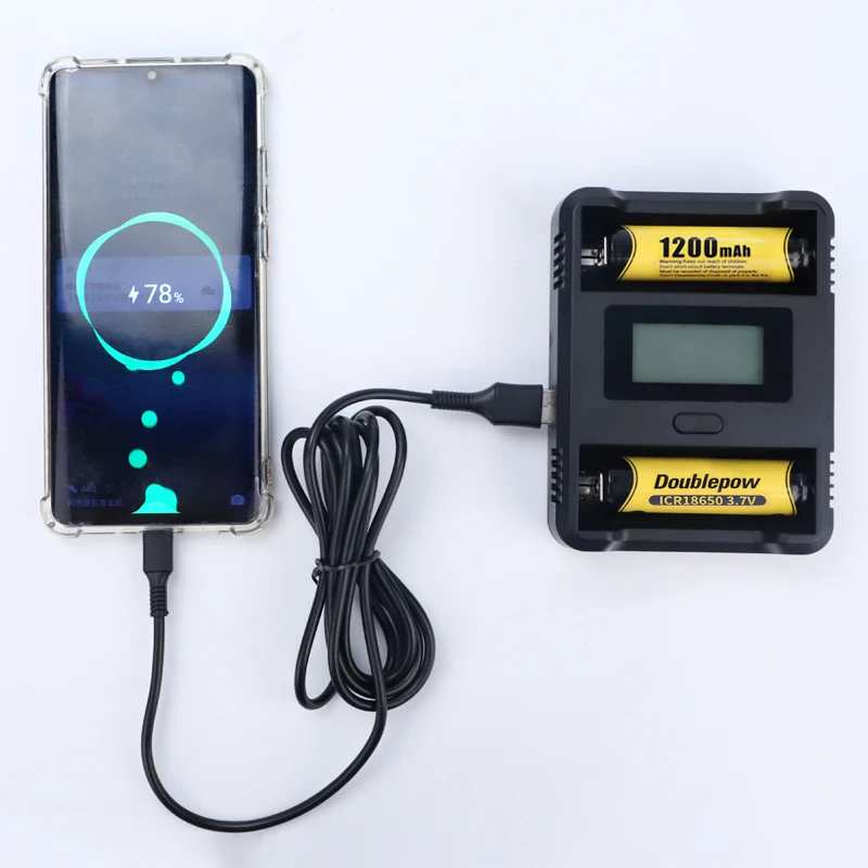 

Doublepow ZH222C Multifunctional Intelligent LCD USB fast battery charger for 1.2v nimh nicd 3.7v li-ion cell