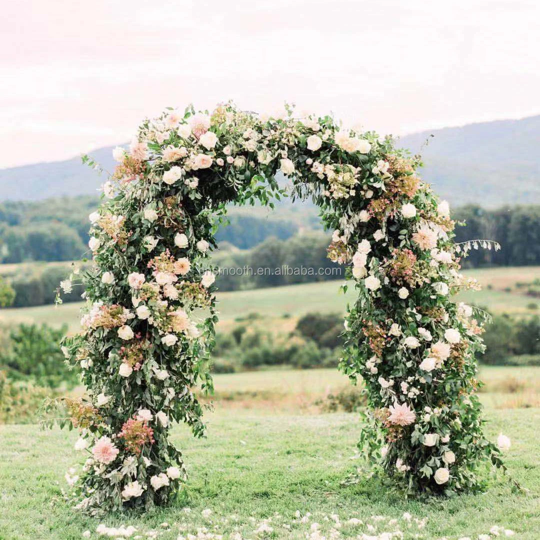 Wedding Heart Shape Arch With Flower Blooms Flower Stand Floral Arch ...