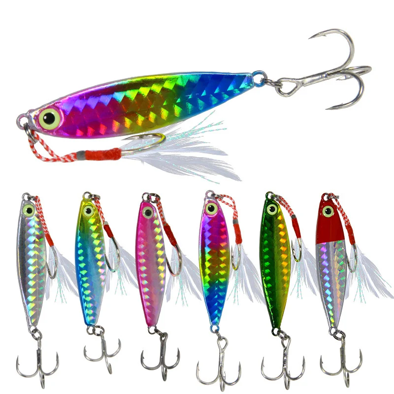 

Wholesale price Lead Jig Fishing Bait 7g 10g 15g 20g Jigging Metal Spoon Fishing Lure Wobbler Bass Outdoor Tackle, 5 color