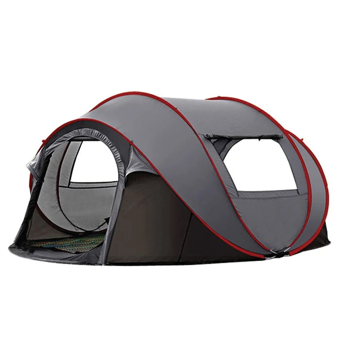 

Outdoor camping tent automatic pop up easy instant new style trade show tent waterproof keep warm tent outdoor camping, Green gray