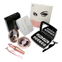 

3D Makeup Magnetic Eyelash Handmade Natural Long Magnetic eyeliner false Eyelash with Custom Packaging Box Acrylic Magnet Lashes