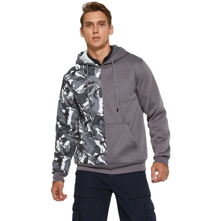 

2021 new mens hoodie camouflage Zip mens casual loose Hoodie