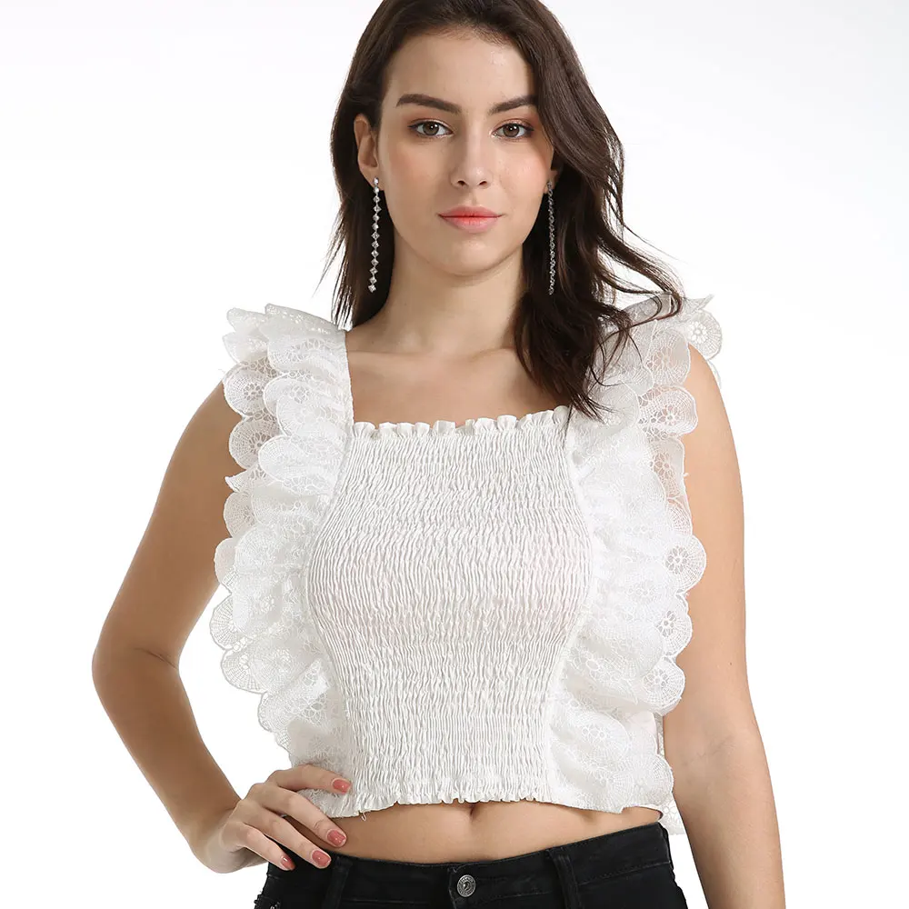 

Fashion women's embroidered sleeveless pullover shirt top