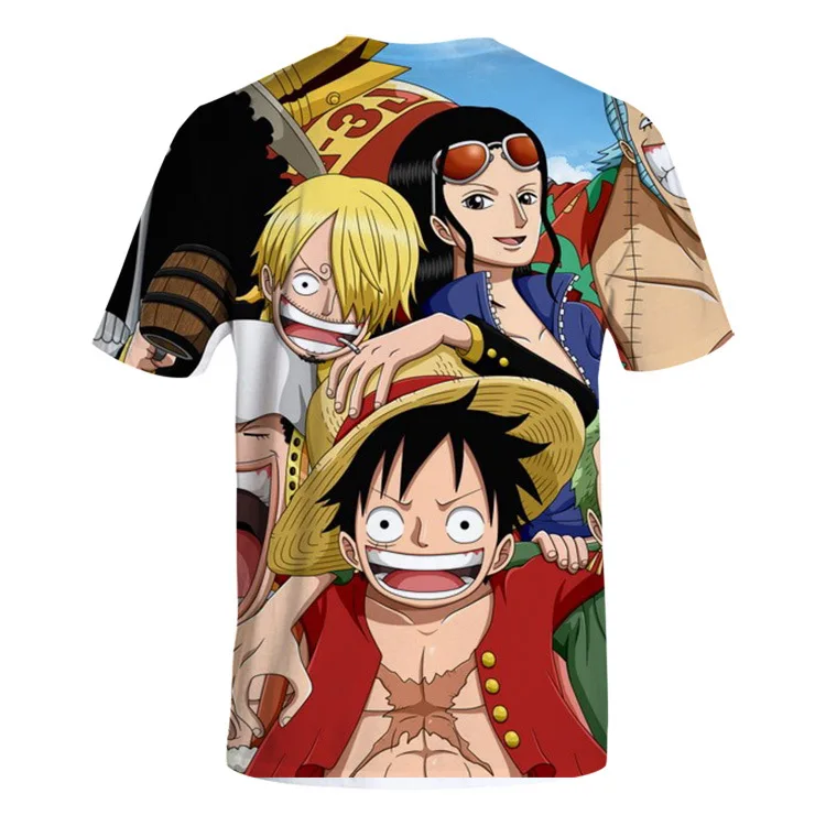Customized One Piece Anime Character T Shirt Sublimation Print Short ...
