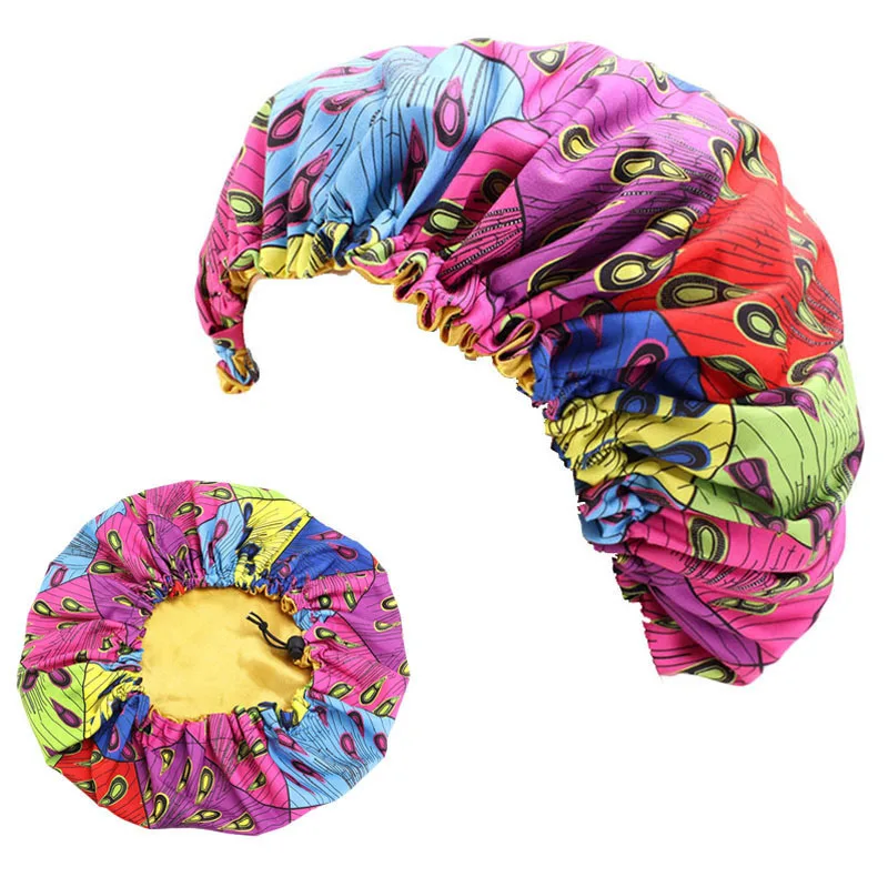 

African high fashion kitenge bonnet african print with satin lining adjustable polyester african hair bonnets