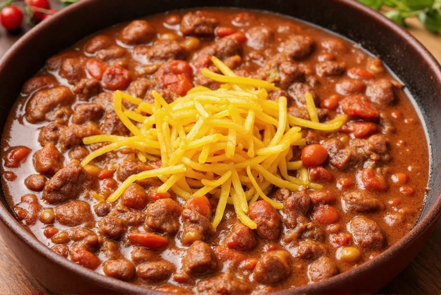 Family enjoying chili at dinner table