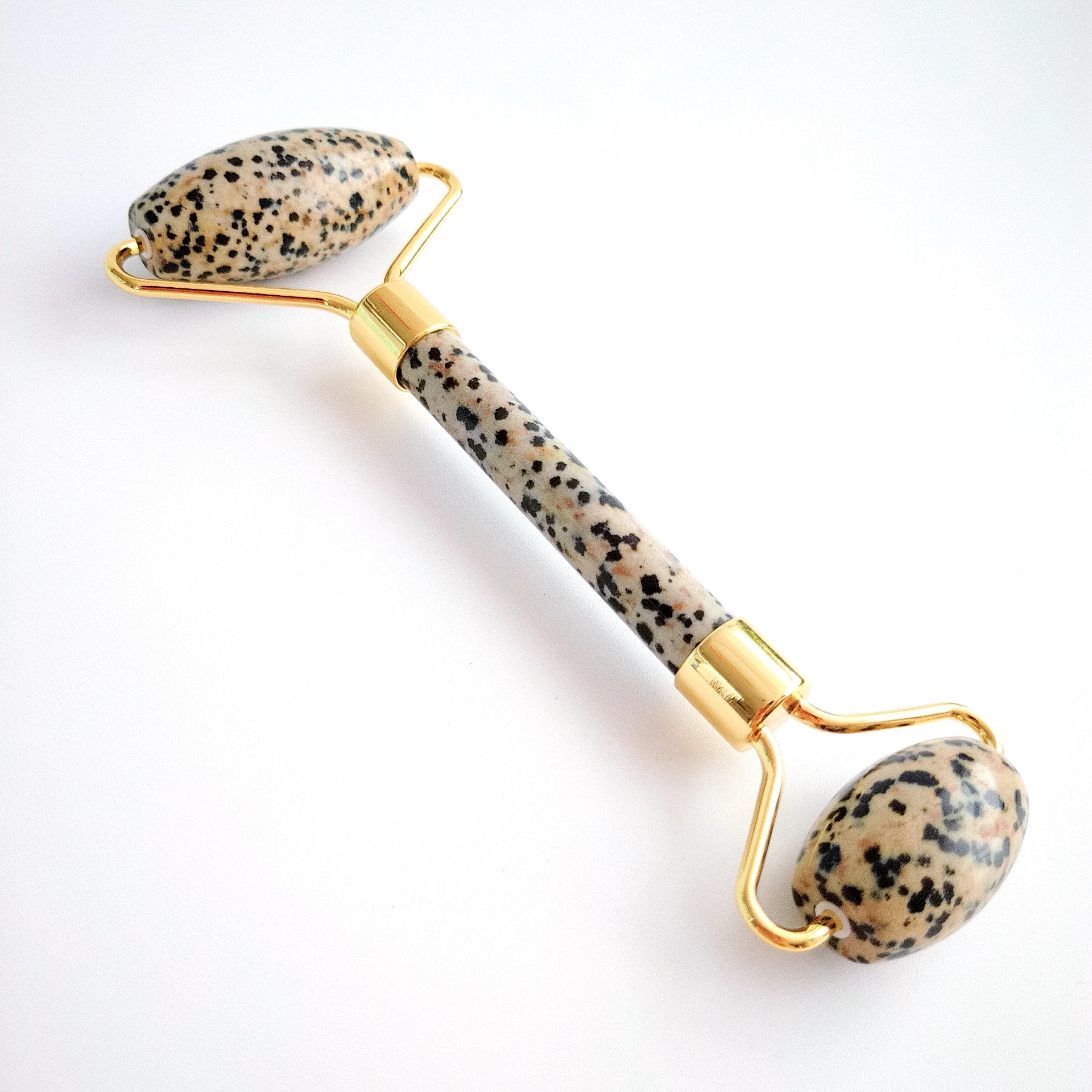 

Dalmation jasper Jade Roller Face Body Eye Kit Massager Tool Anti Aging Wrinkle Beauty Therapy