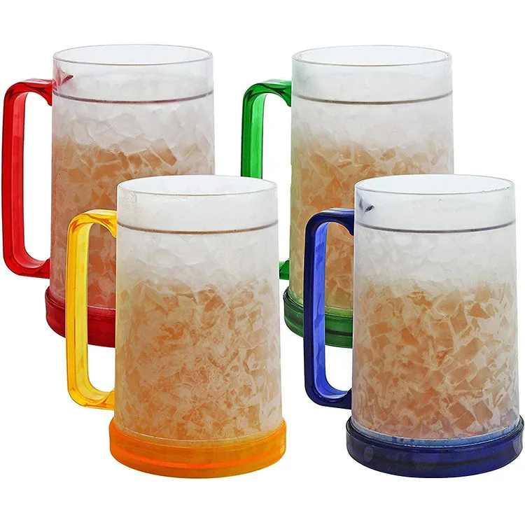 16oz. Capacity Double Wall Freezer Mugs Gel Frosty Mugs Double Gel