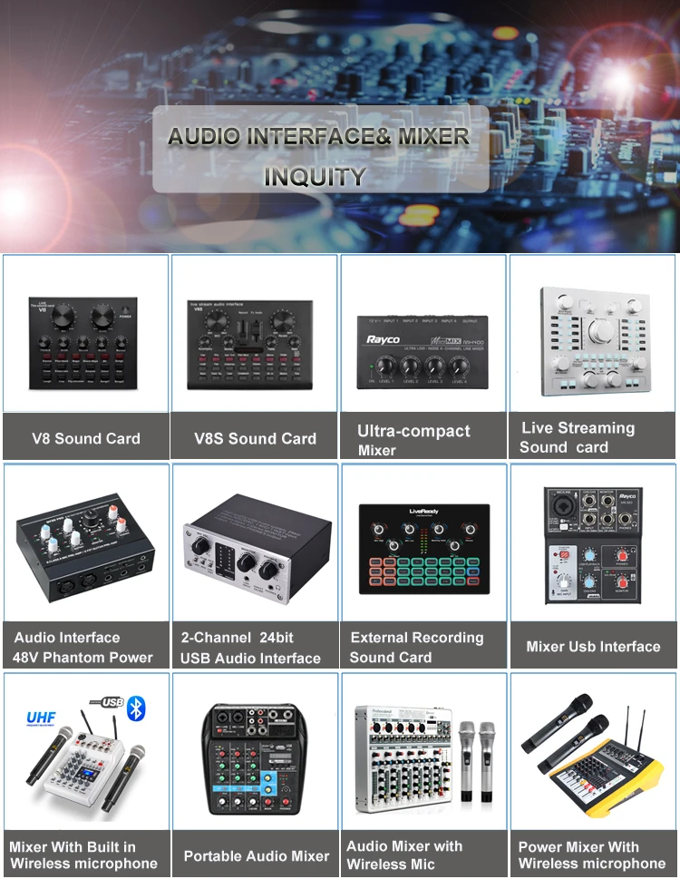 4-channel Usb Audio Interface Recording Studio External Sound Card 