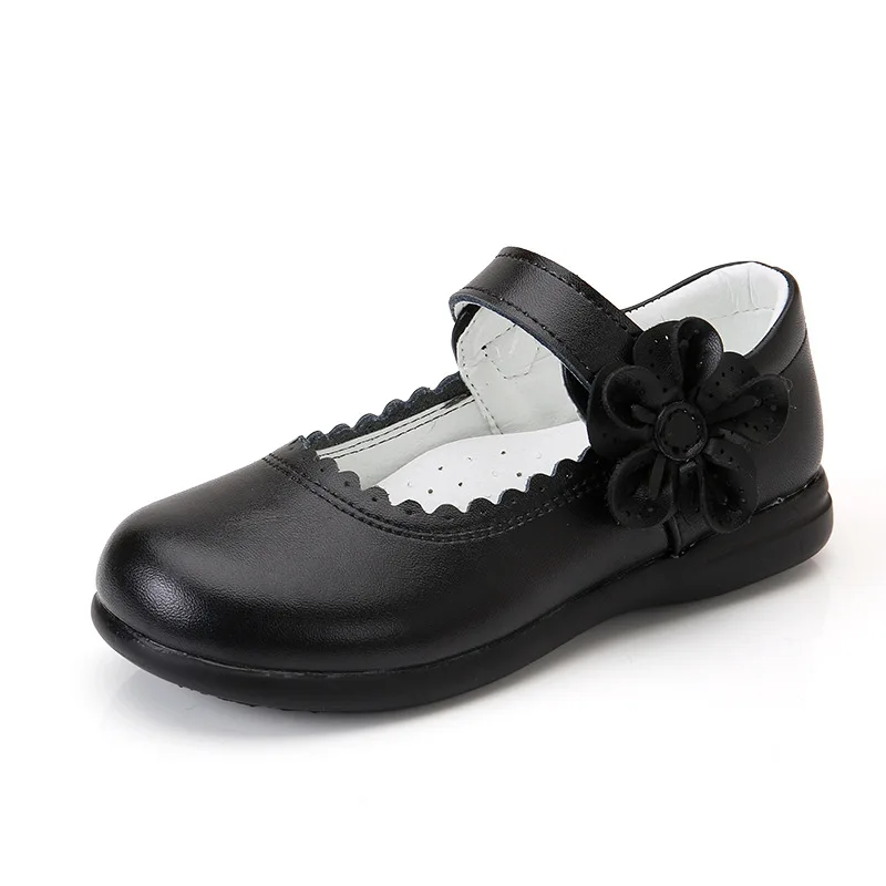 

Wholesale kids shoes student uniform shoes black Genuine leather school shoes for girls
