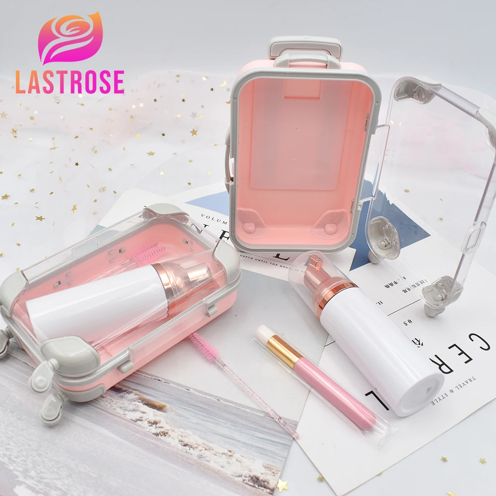 

Mini Suitcase Packaging Box Private Label Suitcase Gift Box Luggage 3D Mink Eyelash Empty Packaging Case, Colors