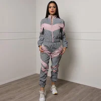 

wholesale long sleeve women plain tracksuit 2019 new fashion 2pcs set printed