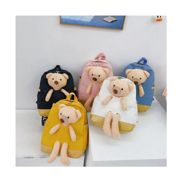 

New Kids cartoon bear school bags children kids backpacks baby schoolbag Multicolor backpack bag, Customized color