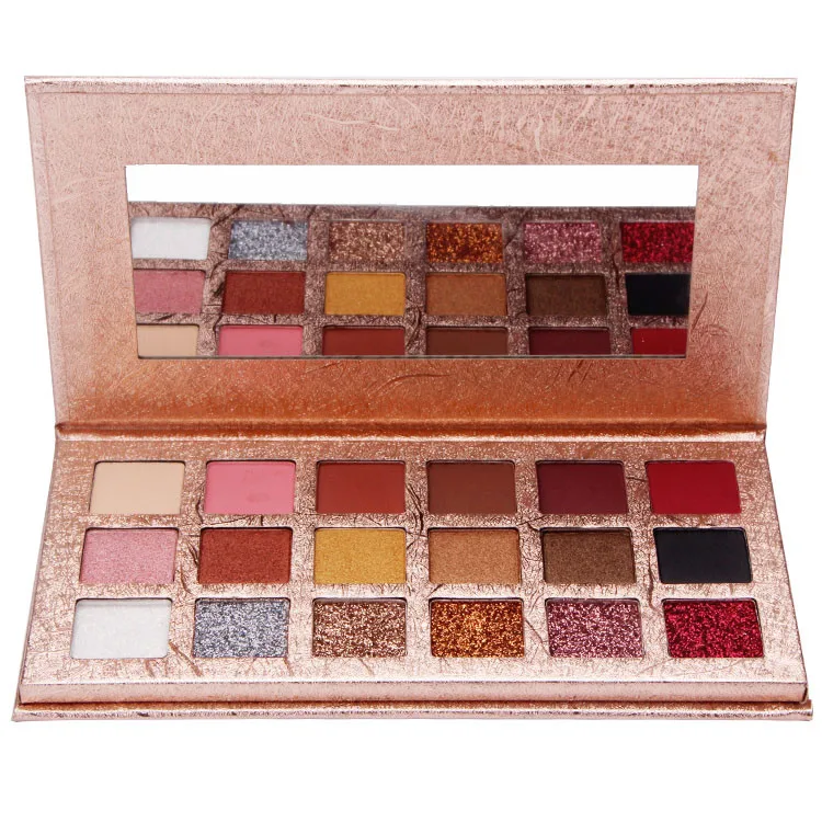 

custom logo vegan high pigment make up pallets metalic glitter eye shadow
