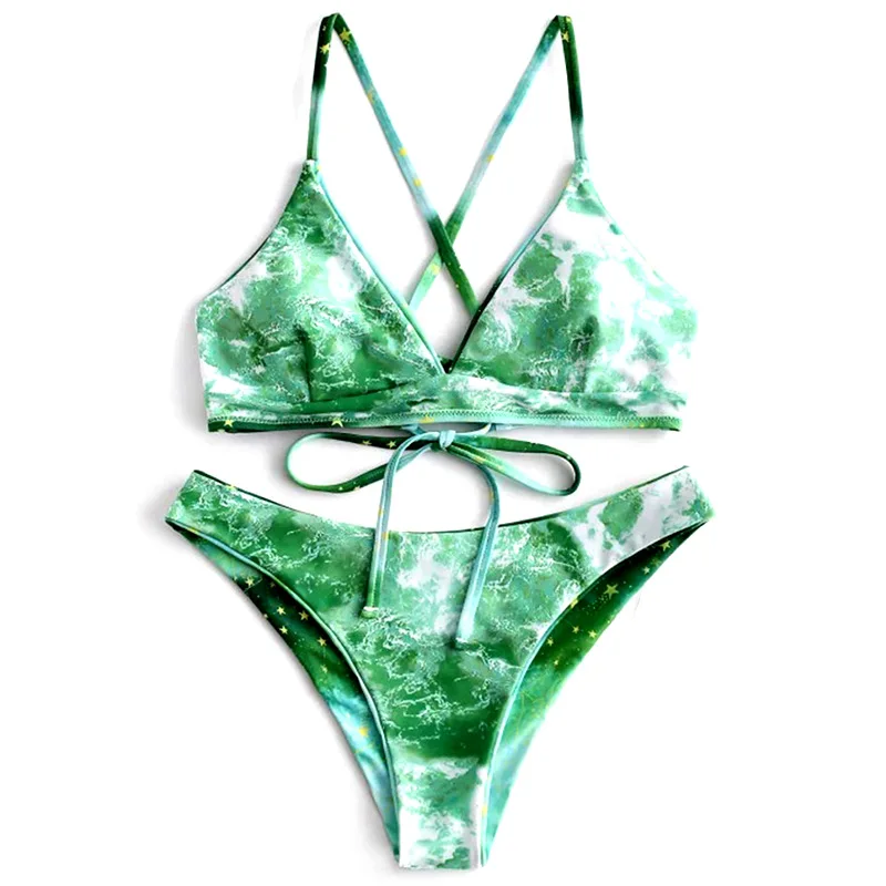 

Custom swim wear bathing suits 4-way stretch swimwear women sexy bikini set